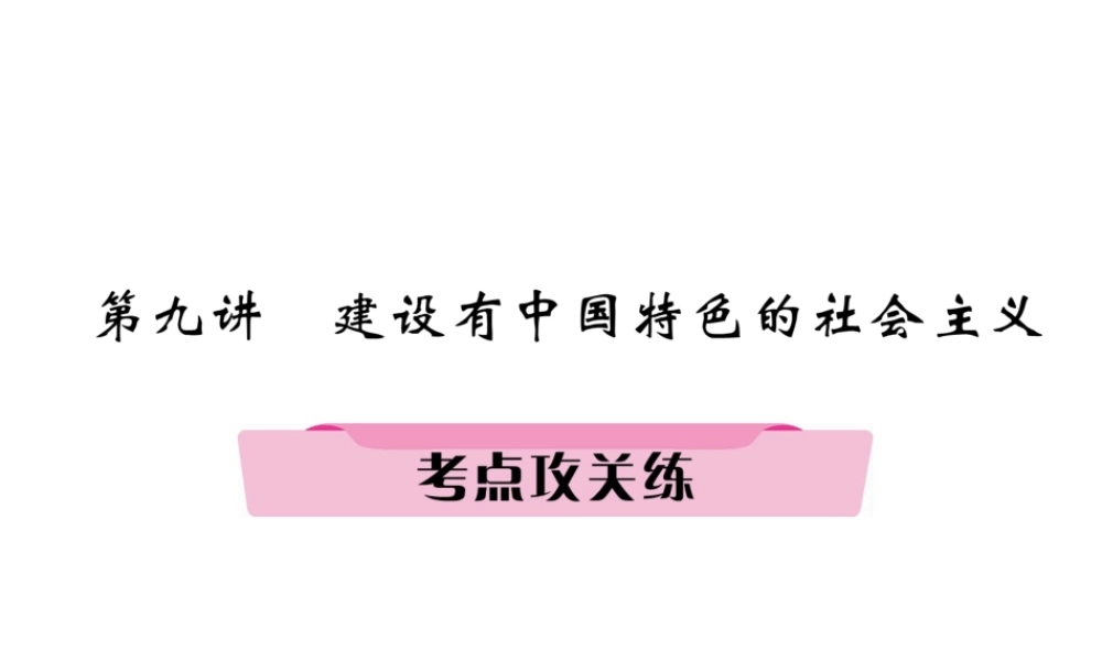 （河北专版）中考历史总复习 第9讲 建设有中国特色的社会主义考点攻关练课件-人教版初中九年级全册历史课件
