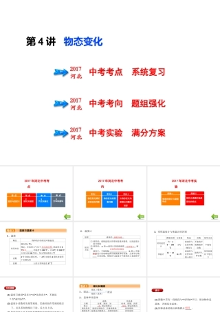 （河北专版）中考物理总复习 第4讲 物态变化课件-人教版初中九年级全册物理课件