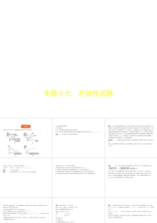 （河北专版）中考化学复习 专题十七 开放性试卷（试卷部分）课件-人教版初中九年级全册化学课件