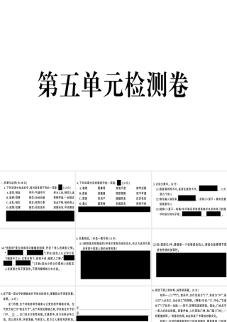 （河南专版）春八年级语文下册 第五单元检测卷习题课件 新人教版-新人教版初中八年级下册语文课件