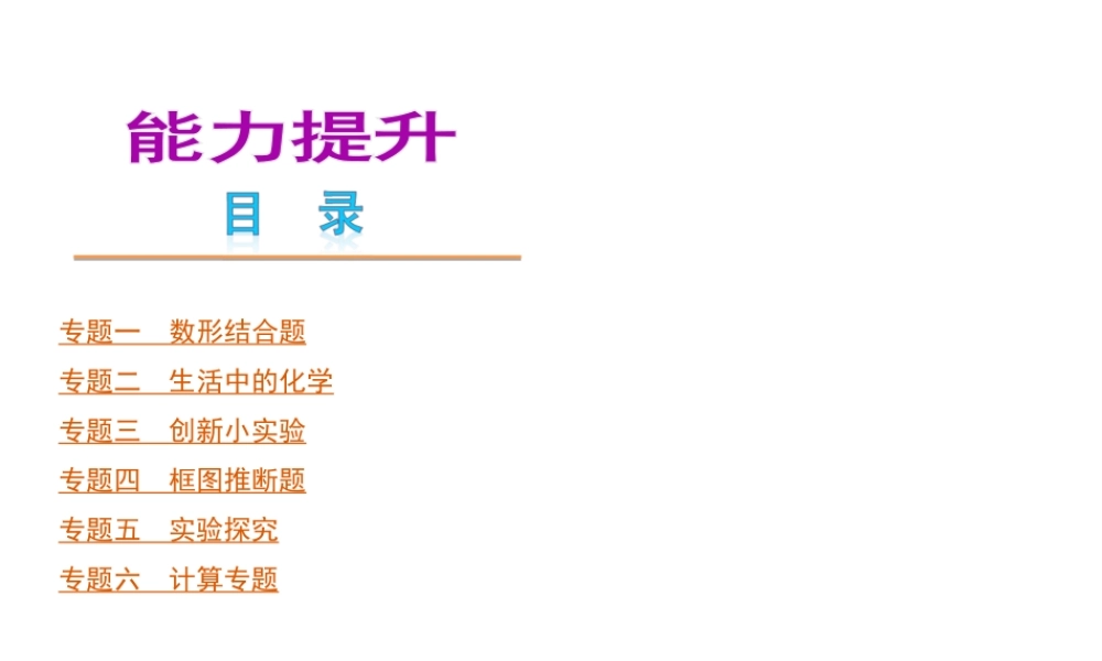 （河北专版）中考化学教材化总复习 能力提升课件 冀教版