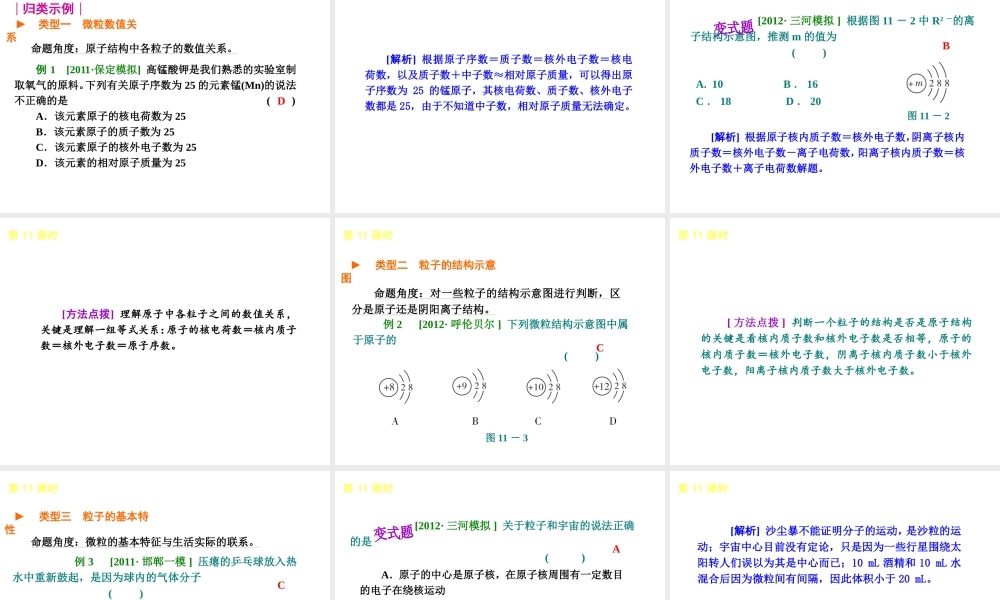 （河北专版）中考化学教材化总复习 主题二 物质构成的奥秘课件 冀教版