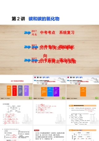 （河北专版）中考化学总复习 第1单元 身边的化学物质 第2讲 碳和碳的氧化物课件-人教版初中九年级全册化学课件