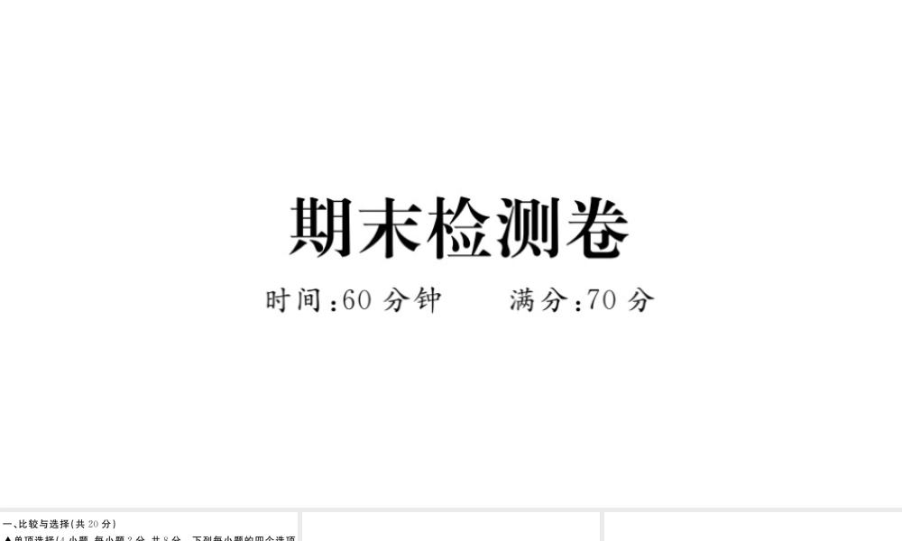 （河南专版）七年级道德与法治下册 期末检测卷课件 新人教版-新人教版初中七年级下册政治课件
