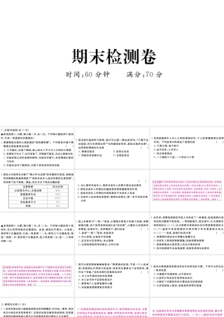 （河南专版）七年级道德与法治下册 期末检测卷课件 新人教版-新人教版初中七年级下册政治课件