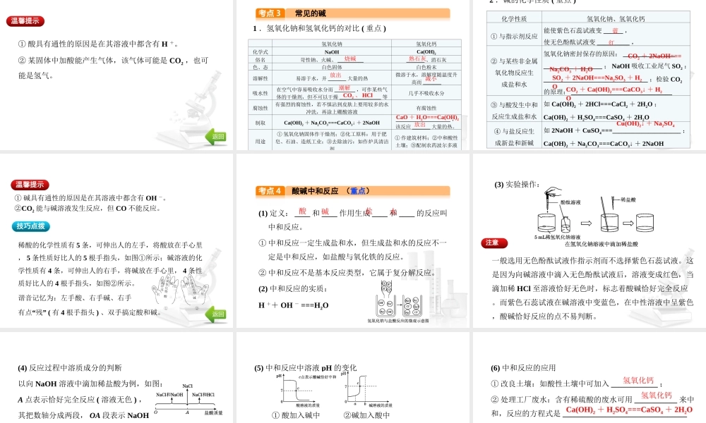 （河北专版）中考化学总复习 第1单元 身边的化学物质 第6讲 酸和碱课件-人教版初中九年级全册化学课件
