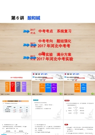 （河北专版）中考化学总复习 第1单元 身边的化学物质 第6讲 酸和碱课件-人教版初中九年级全册化学课件