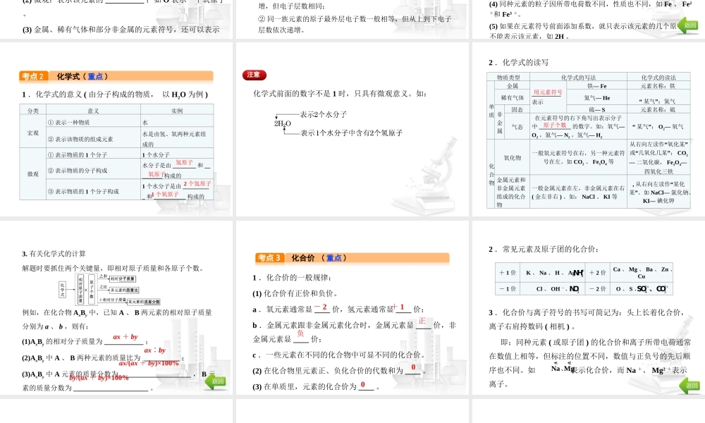 （河北专版）中考化学总复习 第2单元 物质构成的奥秘 第9讲 物质的组成及其表示课件-人教版初中九年级全册化学课件