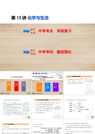 （河北专版）中考化学总复习 第4单元 化学与社会发展 第13讲 化学与生活课件-人教版初中九年级全册化学课件