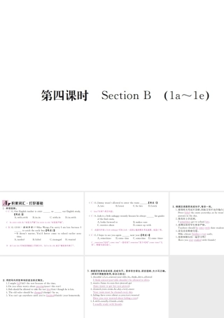 （河北专版）九年级英语全册 Unit 7 Teenagers should be allowed to choose their own clothes（第4课时）习题课件 （新版）人教新目标版-（新版）人教新目标版初中九年级全册英语课件