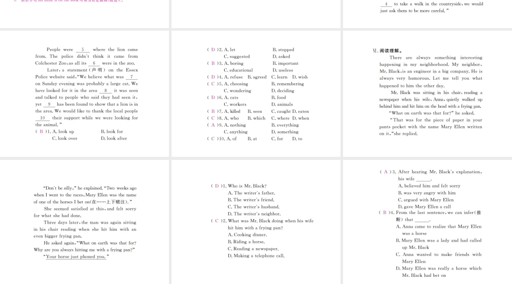（河北专版）九年级英语全册 Unit 8 It must belong to Carla（第2课时）习题课件 （新版）人教新目标版-（新版）人教新目标版初中九年级全册英语课件