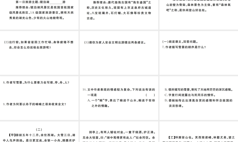 （河南专版）九年级语文上册 第三单元 12 湖心亭看雪课件 新人教版-新人教版初中九年级上册语文课件
