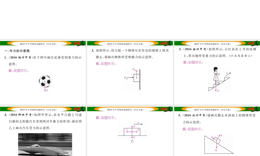 （河北专版）中考物理总复习 第一编 教材知识梳理 第九讲 简单机械 专项突破三课件-人教版初中九年级全册物理课件