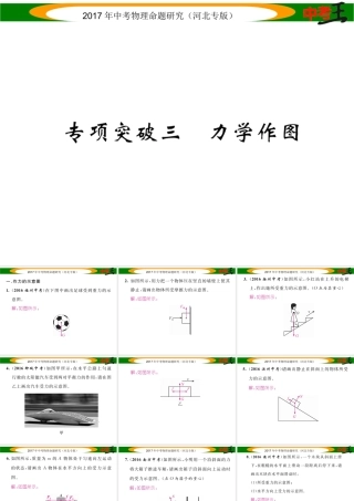 （河北专版）中考物理总复习 第一编 教材知识梳理 第九讲 简单机械 专项突破三课件-人教版初中九年级全册物理课件