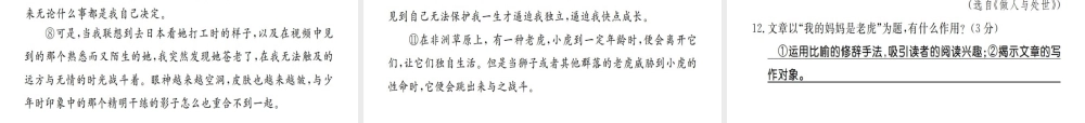 （河南专版）七年级语文上册 第四单元综合测评课件 新人教版-新人教版初中七年级上册语文课件