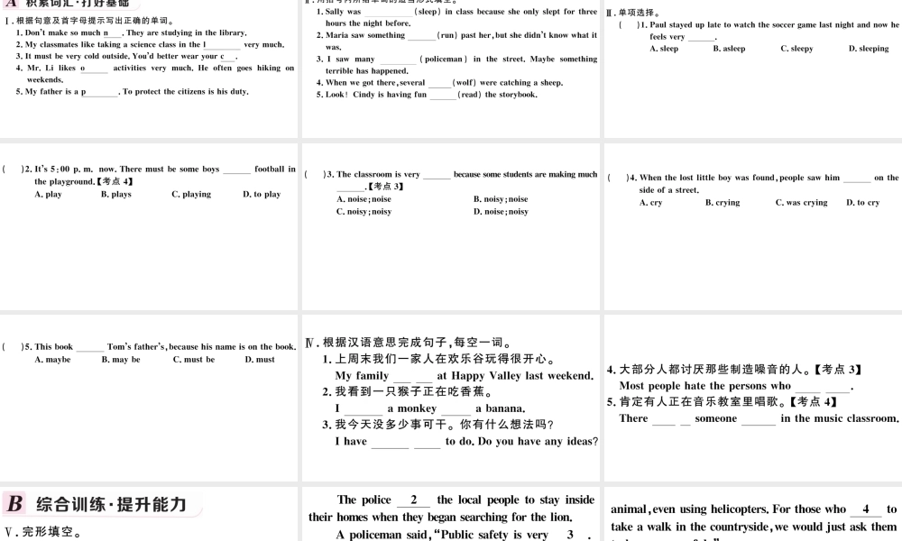 （河北专版）秋九年级英语全册 Unit 8 It must belong to Carla第二课时习题课件（新版）人教新目标版-（新版）人教新目标版初中九年级全册英语课件