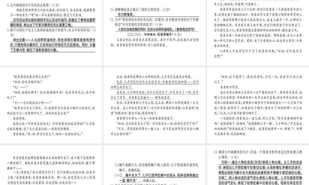 （河南专版）七年级语文上册 第五单元综合测评课件 新人教版-新人教版初中七年级上册语文课件