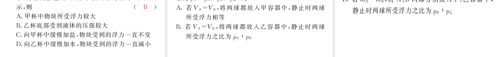 （河北专版）中考物理总复习 第一编 教材知识梳理 第七讲 浮力课件-人教版初中九年级全册物理课件