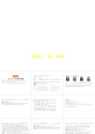 （河南专版）中考化学复习 专题六 盐 化肥（试卷部分）课件-人教版初中九年级全册化学课件