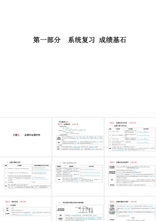 （河北专版）中考化学总复习 第一部分 系统复习 成绩基石 模块一 身边的化学物质 主题五 金属和金属材料课件 新人教版-新人教版初中九年级全册化学课件