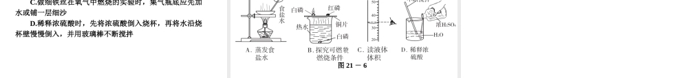 （河北专用）2013届中考化学复习方案 主题五 科学探究课件 