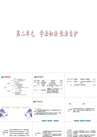 （河北专版）中考政治复习方案 第二单元 学法知法 依法自护 第5课时 认识法律 知法守法课件-人教版初中九年级全册政治课件