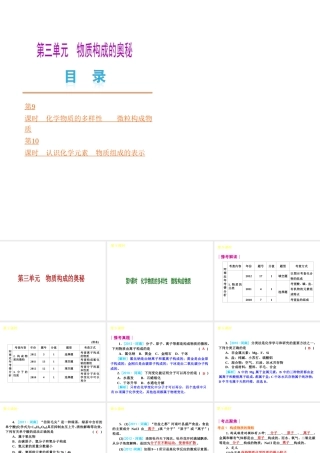 （河南专版）中考化学教材化总复习 第三单元 物质构成的奥秘课件
