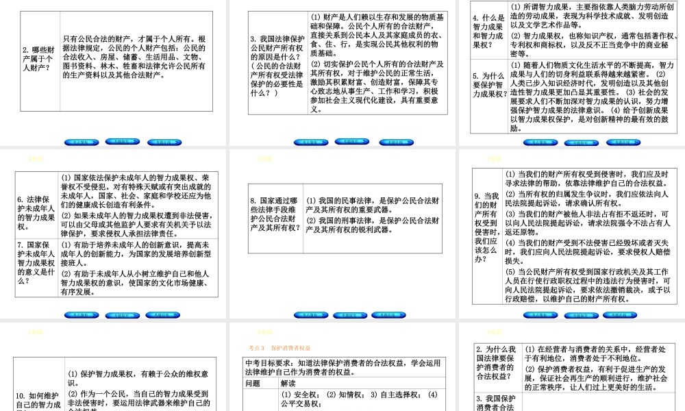 （河北专版）中考政治复习方案 第三单元 行使权利 依法维权 第9课 经济权利 文化权利课件-人教版初中九年级全册政治课件