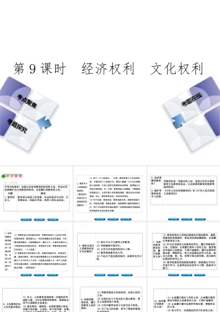 （河北专版）中考政治复习方案 第三单元 行使权利 依法维权 第9课 经济权利 文化权利课件-人教版初中九年级全册政治课件