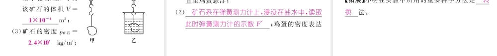 （河北专版）中考物理总复习 第一编 教材知识梳理 第四讲 质量与密度 课时2 密度的测量课件-人教版初中九年级全册物理课件