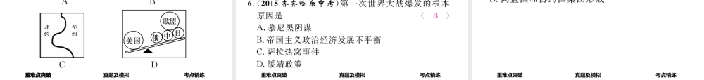 （河北专版）中考历史总复习 教材知识考点速查 模块三 世界近代史 第十七讲 第一次世界大战、近代科技与思想文化课件-人教版初中九年级全册历史课件