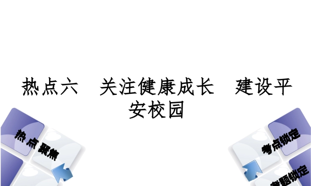 （河北专版）中考政治复习方案 热点专题六 关注健康成长 建设平安校园课件-人教版初中九年级全册政治课件