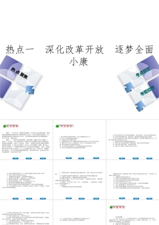 （河北专版）中考政治复习方案 热点专题一 深化改革开放 逐梦全面小康课件-人教版初中九年级全册政治课件