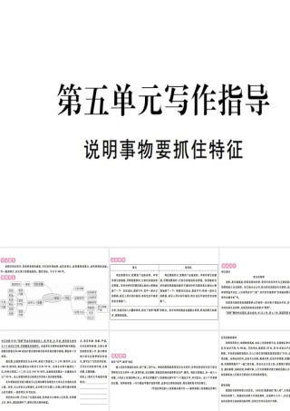 （河北专用）八年级语文上册 第五单元 写作指导 说明事物要抓住特征习题课件 新人教版-新人教版初中八年级上册语文课件