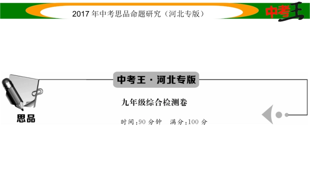 （河北专版）中考政治总复习 九年级综合检测卷课件-人教版初中九年级全册政治课件