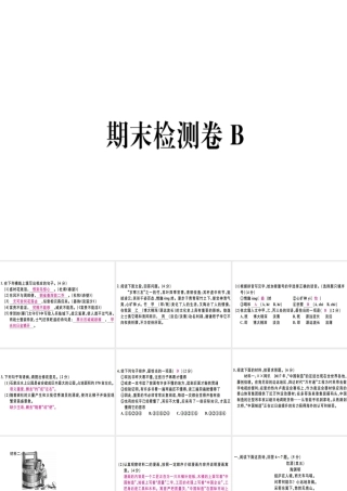 （河北专用）八年级语文上册 期末检测卷B习题课件 新人教版-新人教版初中八年级上册语文课件