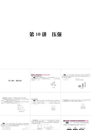 （河北专版）秋中考物理总复习 第10讲 压强课件-人教版初中九年级全册物理课件