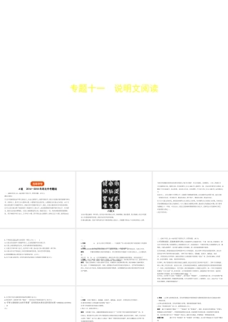 （河北专版）中考语文总复习 第二部分 阅读 专题十一 说明文阅读（试题部分）课件-人教版初中九年级全册语文课件