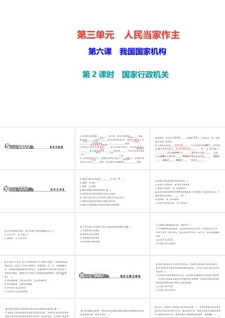 （）八年级道德与法治下册 第三单元 当家作主 第六课 我国国家机构 第2框 国家行政机关课件 新人教版-新人教版初中八年级下册政治课件