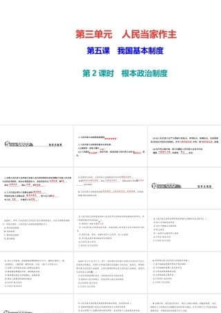 （）八年级道德与法治下册 第三单元 当家作主 第五课 我国基本制度 第2框 根本政治制度课件 新人教版-新人教版初中八年级下册政治课件