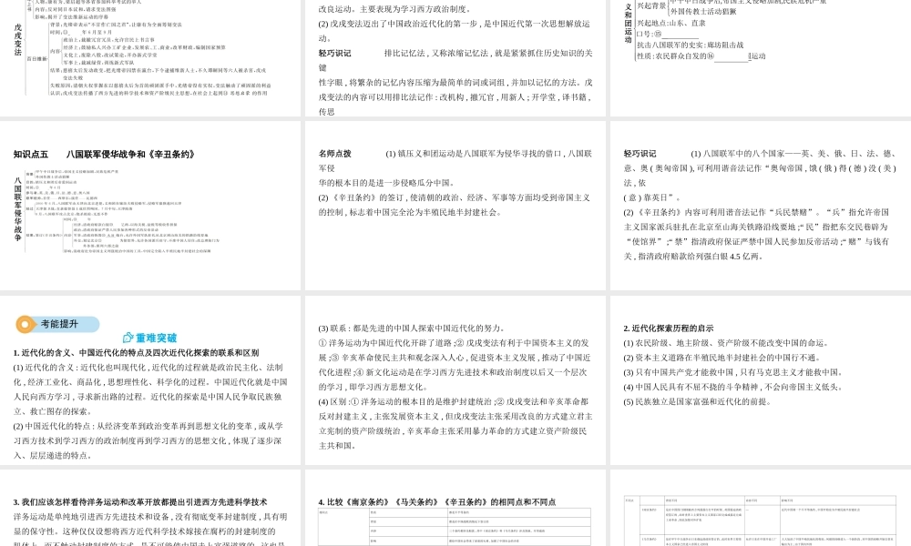 （河北专版）中考历史总复习 主题二 近代化的早期探索与民族危机的加剧课件-人教版初中九年级全册历史课件