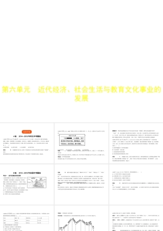 （河北专用）中考历史一轮复习 第六单元 近代经济、社会生活与教育文化事业的发展（试卷部分）课件-人教版初中九年级全册历史课件