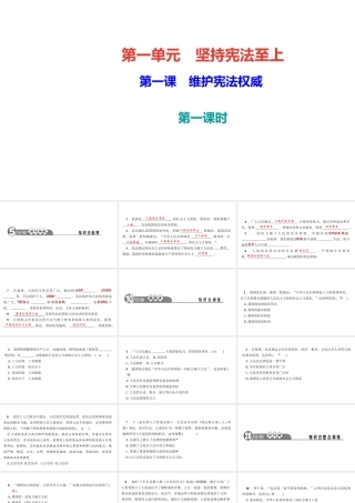 （）八年级道德与法治下册 第一单元 坚持宪法至上 第一课 维护宪法权威 第1框 公民权利的保障书习题课件 新人教版-新人教版初中八年级下册政治课件