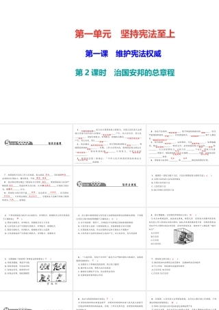 （）八年级道德与法治下册 第一单元 坚持宪法至上 第一课 维护宪法权威 第2框 治国安邦的总章程课件 新人教版-新人教版初中八年级下册政治课件