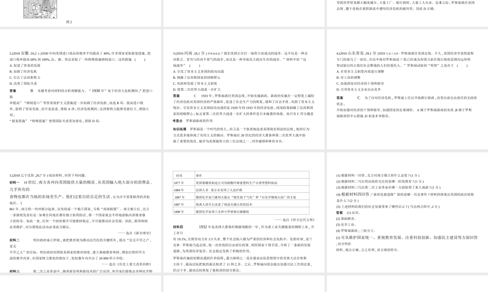 （河北专用）中考历史一轮复习 第十七单元 经济大危机和第二次世界大战（试卷部分）课件-人教版初中九年级全册历史课件