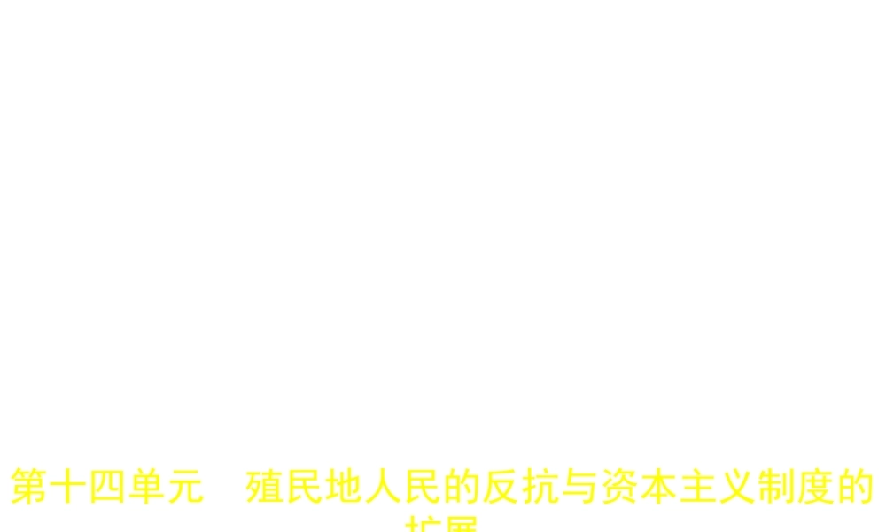 （河北专用）中考历史一轮复习 第十四单元 殖民地人民的反抗与资本主义制度的扩展（试卷部分）课件-人教版初中九年级全册历史课件