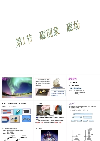 （黔西南地区）秋九年级物理全册 第20章 电与磁 第1节 磁现象 磁场教学课件 （新版）新人教版-（新版）新人教版初中九年级全册物理课件