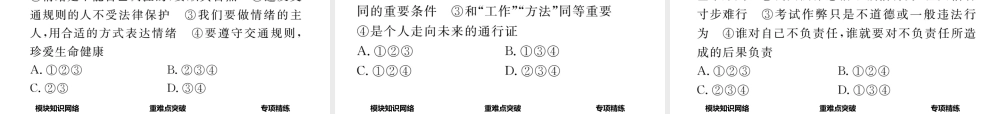（河北专版）中考政治总复习 模知识模块突破块（一）热爱生活 服务社会课件-人教版初中九年级全册政治课件