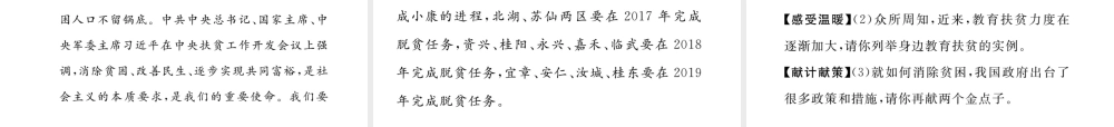 （河北专版）中考政治总复习 热点专题攻略 专题5 实施精准扶贫 坚持共享发展课件-人教版初中九年级全册政治课件