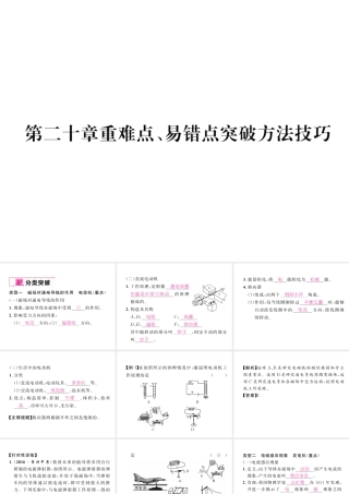 （黔西南地区）秋九年级物理全册 第20章 电与磁重难点、易错点突破方法技巧课件 （新版）新人教版-（新版）新人教版初中九年级全册物理课件